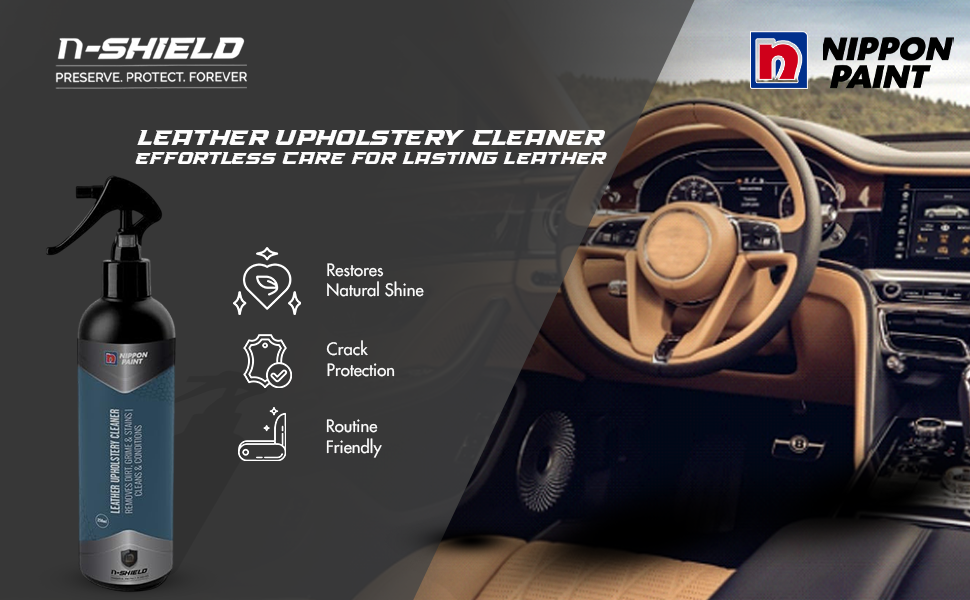 Nippon Paint n-Shield Leather Upholstery Cleaner 250ml | Protects Leather, Cleans & Conditions | No. 1 Paint In Asia Pacific