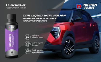 Nippon Paint n-Shield Liquid Wax Polish 250ml | Restores Car Paint Gloss, Protects from UV, Dust & Water, Long Lasting Shine