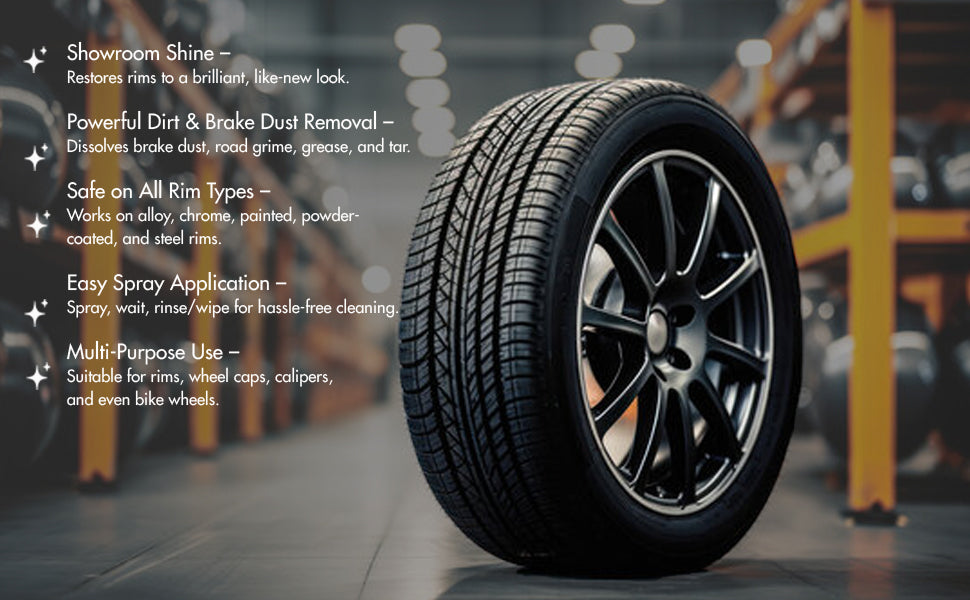 Nippon Paint n-Shield Rim Clean Spray 250ml | Wheel & Alloy Cleaner, Removes Brake Dust, Dirt & Stains