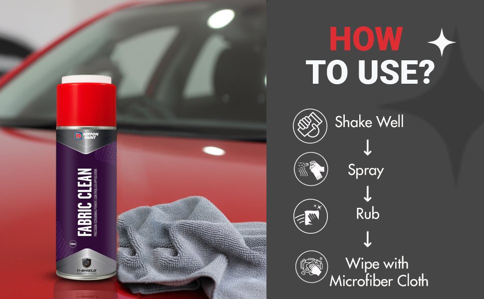 Nippon Paint n-Shield Fabric Cleaner 500ml | Upholstery, Carpet & Car Seat Stain Remover, Deep Cleaning Spray | No. 1 Paint In Asia Pacific