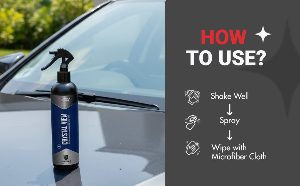 Nippon Paint n-Shield Car Glass Cleaner Spray 250ml | Repels Dust/Rain, Removes Stubborn Residue, Hydrophobic | No. 1 Paint In Asia Pacific