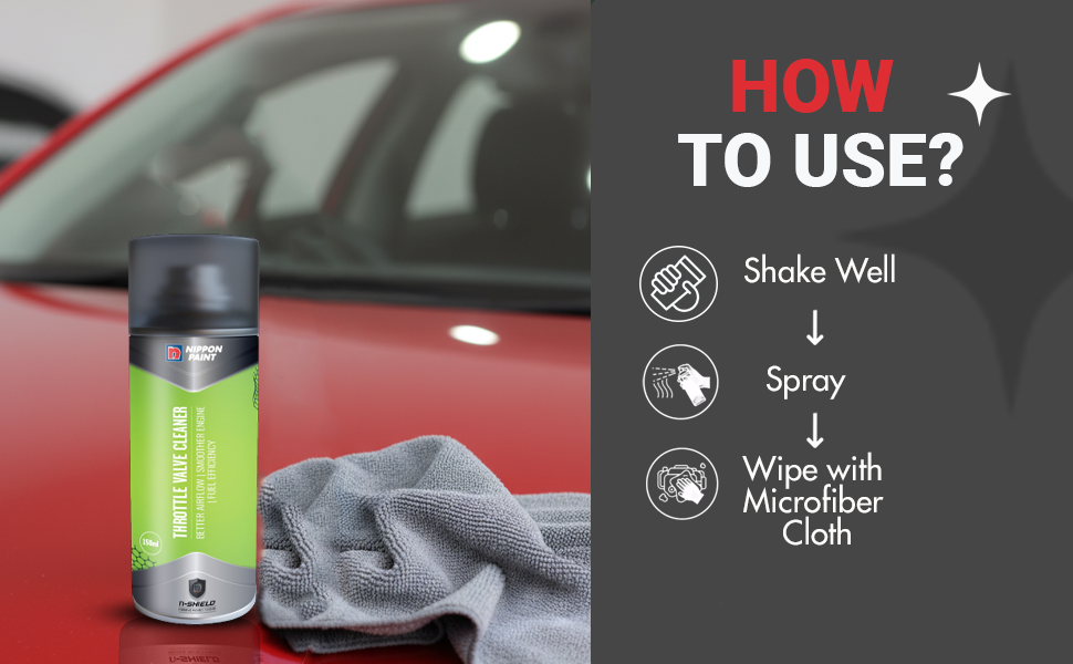 Nippon Paint n-Shield Throttle Valve Cleaner Spray 150ml | Removes Carbon Deposits, Improves Engine Performance & Smooth Idling