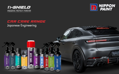 Nippon Paint n-Shield Tyre Shine Spray 250ml | Long Lasting Gloss, Restores Black Finish, Protects from Dust & Fading