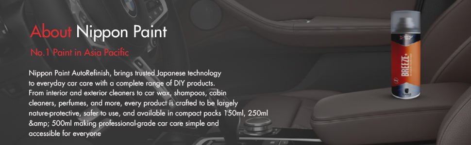 Nippon Paint n-Shield Breeze+ Car Air Freshener Spray 150ml | One Spray Odour Control, Long Lasting Freshness | No. 1 Paint In Asia Pacific