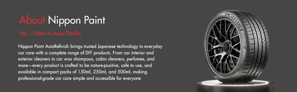 Nippon Paint n-Shield Tyre Shine Spray 250ml | Long Lasting Gloss, Restores Black Finish, Protects from Dust & Fading